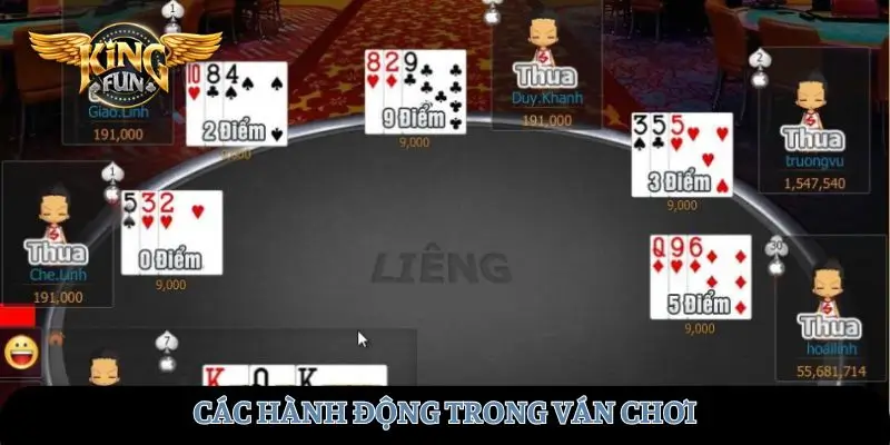 Các hành động trong ván chơi